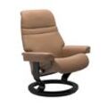 Relaxsessel STRESSLESS "Sunrise", braun (almond paloma), B:75cm H:100cm T:73cm, Leder BATICK: BATICK ist ein leicht korrigiertes, durchgefärbtes und genarbtes Möbelleder, bei dem die meisten Unebenheiten und Spuren in der Regel entfernt wurden., Leder PALOMA: PALOMA ist ein durchgefärbtes Semianilin-Möbelleder mit natürlicher Narbung., ROHLEDER Stoff Q2 FARON: Ein fester zuverlässiger Bouclu00e9 m