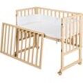 Stubenbett ROBA "safe asleep 3-in-1 Sternenzauber, natur", Baby, Gr. Liegefläche B/L: 45cm x 90cm, kein Härtegrad, beige (natur), MDF, Babybetten