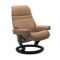 Relaxsessel STRESSLESS "Sunrise", braun (almond paloma), B:79cm H:103cm T:73cm, Leder BATICK: BATICK ist ein leicht korrigiertes, durchgefärbtes und genarbtes Möbelleder, bei dem die meisten Unebenheiten und Spuren in der Regel entfernt wurden., Leder PALOMA: PALOMA ist ein durchgefärbtes Semianilin-Möbelleder mit natürlicher Narbung., ROHLEDER Stoff Q2 FARON: Ein fester zuverlässiger Bouclu00e9 m