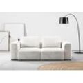 2-Sitzer RAUM.ID "Cushid" Sofas Gr. B/H/T: 218cm x 62cm x 109cm, Cord, weiß Modulsofa, bestehend aus 2 Teilen, Breite 218 cm