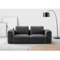 2-Sitzer RAUM.ID "Cushid" Sofas Gr. B/H/T: 218cm x 62cm x 109cm, Easy care, grau (anthrazit) Modulsofa, bestehend aus 2 Teilen, Breite 218 cm