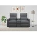 2-Sitzer HOME AFFAIRE "Daoulas, 2er-Kinosofa, TV-Sessel, Multimedia-Sofa", grau (anthrazit), B:167cm H:102cm T:95cm, Sofas, Kinosofa mit Relaxfunktion, Getränkehalter und Stauraum