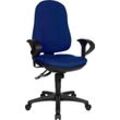 Bürostuhl TOPSTAR "Support SY", blau (blau, schwarz), B:61cm H:113cm T:55cm, Stühle