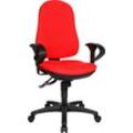 Bürostuhl TOPSTAR "Support SY", rot (rot, schwarz), B:61cm H:113cm T:55cm, Stühle