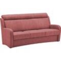 3-Sitzer VILLA BECK "Varese", rot (18 rot), B:195cm H:99cm T:83cm, Flachgewebe 96, 6 Polyester, 3, 4% Polyamid, Microfaser 100% Polyester, Sofas, Kopfteilverstellung, wahlweise mit Sitzvorzug, in Sitzhöhe 46 cm