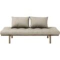 Daybett KARUP DESIGN "Pace", beige (leinen), B:200cm H:37cm L:200cm, Daybetten, aus massiven Kiefernholz, inkl. Futonmatratze