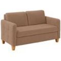 2-Sitzer HOME AFFAIRE "Earl" Sofas Gr. B/H/T: 133cm x 78cm x 78cm, Luxus-Microfaser ALTARA NUBUCK, braun (schoko)