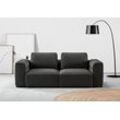 2-Sitzer RAUM.ID "Cushid" Sofas Gr. B/H/T: 218cm x 62cm x 109cm, Feincord, grau (anthrazit) Modulsofa, bestehend aus 2 Teilen, Breite 218 cm