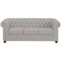 Chesterfield-Sofa HOME AFFAIRE "New Castle" Sofas Gr. B/H/T: 203cm x 72cm x 86cm, Struktur weich, silberfarben (silber) mit hochwertiger Knopfheftung in Chesterfield-Design, BTH: 2038672