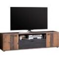 TV-Board HELA "Atlanta" Sideboards Gr. B/H/T: 180cm x 50cm x 40cm, Oldwood/Burned Wood,, braun (oldwood, burned wood) Breite 180 cm