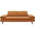 2-Sitzer LOOKS BY WOLFGANG JOOP "LOOKS by Wolfgang Joop 2-Sitzer-Sofa >>LOOKS XIII<<", orange (mango), B:204cm H:83cm T:98cm, 92% Polyester. 8% Nylon, Sofas, Wahlweise mit Arm- und Kopfteilverstellung