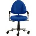 Bürostuhl MAYER SITZMÖBEL "Kinder- und Jugenddrehstuhl myFREAKY", blau (mittelblau, schwarz), B:58,5cm H:93cm T:60cm, Polyester, Kunststoff, Metall, Stühle, Bürodrehstuhl Bürostuhl Kinderdrehstuhl, mitwachsend