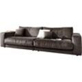 Big-Sofa 3C CANDY "Enisa II", grau (stone), B:290cm H:86cm T:127cm, 100% Polyester, Sofas, incl. 1 Flatterkissen, Wahlweise mit Flecken-Schutz-Bezug Easy care