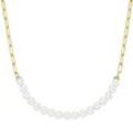 Collier "mit Muschelkern-Perlen, Silber 925", gold, GIORGIO MARTELLO MILANO, Halsketten, Damen, 45cm, Silber 925 (Sterlingsilber)