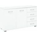 Kombikommode PRIESS "Barcelona" Sideboards Gr. B/H/T: 123cm x 71cm x 38cm, 4 St., weiß