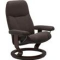 Relaxsessel STRESSLESS "Consul", braun (chocolate paloma), B:85cm H:100cm T:77cm, Leder BATICK: BATICK ist ein leicht korrigiertes, durchgefärbtes und genarbtes Möbelleder, bei dem die meisten Unebenheiten und Spuren in der Regel entfernt wurden., Leder PALOMA: PALOMA ist ein durchgefärbtes Semianilin-Möbelleder mit natürlicher Narbung., ROHLEDER Stoff Q2 FARON: Ein fester zuverlässiger Bouclu00e9