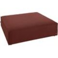 Hocker TOM TAILOR HOME "BIG CUBE", braun (copper tsv 22), B:122cm H:36cm T:122cm, Samtstoff TSV (100% Polyester), Hocker, Polsterhocker