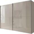 Schwebetürenschrank WIEMANN "Orion", grau (kieselgrau, front glas kieselgrau), B:150cm H:217cm T:67cm, Schränke, Glasfront