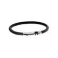 Armband EMPORIO ARMANI "EGS1624001", silber (silberfarben, schwarz), Armbänder, Edelstahl