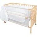 Babybett ROBA "Room Bed, safe asleep, Sternenzauber natur", Baby, Gr. Liegefläche B/L: 60cm x 120cm, kein Härtegrad, beige (natur), MDF, Babybetten