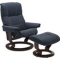 Relaxsessel STRESSLESS "Mayfair", blau (oxford blau paloma), B:75cm H:99cm T:73cm, Leder BATICK: BATICK ist ein leicht korrigiertes, durchgefärbtes und genarbtes Möbelleder, bei dem die meisten Unebenheiten und Spuren in der Regel entfernt wurden., Leder PALOMA: PALOMA ist ein durchgefärbtes Semianilin-Möbelleder mit natürlicher Narbung., ROHLEDER Stoff Q2 FARON: Ein fester zuverlässiger Bouclu00e