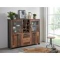 Highboard FORTE, grau (old wood vintage, beton, optik), Sideboards, Breite 151 cm, Topseller