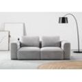 2-Sitzer RAUM.ID "Cushid" Sofas Gr. B/H/T: 218cm x 62cm x 109cm, Cord, grau Modulsofa, bestehend aus 2 Teilen, Breite 218 cm