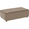 Hocker W.SCHILLIG "around-the-block" Gr. B/H/T: 120cm x 39cm x 60cm, Longlife Xtra-Leder Z59, braun (stone z59) mit eleganter Biese