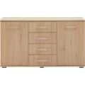 Kombikommode PRIESS "Lindau" Sideboards Gr. B/H/T: 123cm x 71cm x 38cm, 4 St., braun (edelbuchefarben)