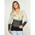 Lederjacke MAZE "Kofu" Gr. L, beige (beige, schwarz) Damen Jacken