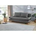 Schlafsofa JOCKENHÖFER GRUPPE "Yann", grau (dunkelgrau), B:198cm T:92cm, Korpus: 100% Polyester, Kissen: 100% Polyester, Sofas, 2-Sitzer-Sofa Schlafsofa, inklusive Bettfunktion, Stauraum/Bettkasten, verstellbare Armlehnen, Topseller