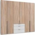 Kleiderschrank WIMEX "New York", weiß (weiß, front struktureichefarben hell), B:270cm H:236cm T:58cm, Schränke, wahlweise 208 oder 236cm hoch