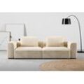 2,5-Sitzer RAUM.ID "Cushid" Sofas Gr. B/H/T: 268cm x 62cm x 109cm, Cord, beige (natur) Modulsofa, bestehend aus 2 Teilen, Breite 268 cm