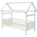 Hausbett THUKA "Nordic Kinderbett, Spielbett, Daybett", weiß, B:99cm H:183,6cm L:210cm, Betten, Kinderbett, bester Qualität, Haus Gestell, umbaubar in Einzelbett