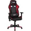 Gaming-Stuhl DUO COLLECTION "Game-Rocker G-20", schwarz (schwarz, rot, schwarz, rot), B:66cm H:128cm T:66cm, Stühle