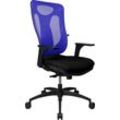 Bürostuhl TOPSTAR "Net Pro 100", blau (schwarz, dunkelblau), Stühle