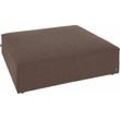 Hocker TOM TAILOR HOME "BIG CUBE", braun (coconut braun tbo 12), B:122cm H:36cm T:122cm, Struktur fein TBO (100% Polyester), Hocker, Polsterhocker