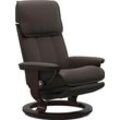 Relaxsessel STRESSLESS "Admiral", braun (braun batick), B:78cm H:101cm T:73cm, Leder BATICK: BATICK ist ein leicht korrigiertes, durchgefärbtes und genarbtes Möbelleder, bei dem die meisten Unebenheiten und Spuren in der Regel entfernt wurden., Sessel, verstellbar, optional 2-motorisch, Größe M & L, Gestell Braun