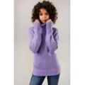 Rollkragenpullover ANISTON CASUAL Gr. 34, lila (lavendel, meliert) Damen Pullover