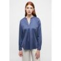 Longbluse ETERNA "LOOSE FIT" Gr. 34, blau (indigo) Damen Blusen Longblusen