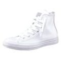 Sneaker CONVERSE "Chuck Taylor All Star Hi Monocrome Leather", Gr. 36,5, weiß, Leder, sportlich, Schuhe Canvassneaker Sneaker high Sneakerboots Skaterschuh