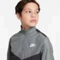 Trainingsanzug NIKE SPORTSWEAR "BIG KIDS' TRACKSUIT", Kinder, Gr. L (152/158), grau (smoke grau, anthrazit, weiß), Obermaterial: 100% Nylon. Futter: 100% Polyester, sportlich, Sportanzüge