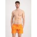 Shorts ALPHA INDUSTRIES "Alpha Industries Men - Beachwear Hydrochromic AOP Swimshort", Herren, Gr. L, Normalgrößen, orange (alpha orange), Obermaterial/Futter: 100% Polyester, Hosen