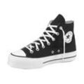 Sneaker CONVERSE "CHUCK TAYLOR ALL STAR PLATFORM CANVAS" Gr. 36, schwarz-weiß (schwarz, weiß) Schuhe