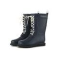 Gummistiefel ILSE JACOBSEN "RUB15", Damen, Gr. 36, blau (schwarz indigo), Obermaterial: 80% Naturkautschuk, 20% andere Inhaltsstoffe; Futter: 60% Viskose, 40% Baumwolle; Innensohle: Gummi; Laufsohle: Naturkautschuk, casual, Schuhe, Vegan / Nachhaltig