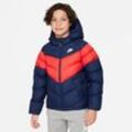 Steppjacke NIKE SPORTSWEAR "K NSW SYN FL HD JCKT - für Kinder" Gr. XS (122), bunt (midnight navy, university red, white) Kinder Jacken