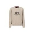 Sweater ALPHA INDUSTRIES "Alpha Industries Men - Sweatshirts Basic Carbon" Gr. L, beige (vintage sand) Herren Sweatshirts