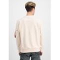 Sweater ALPHA INDUSTRIES "Alpha Industries Men - Sweatshirts Double Layer Sweater" Gr. L, weiß (jet stream white) Herren Sweatshirts