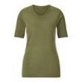 Strickpullover CLASSIC "Twinset", Damen, Gr. 44, grün (khaki), 100% Polyacryl, unifarben, figurumspielend, Langarm, Pullover Twinset