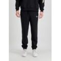 Jogginghose ALPHA INDUSTRIES "Alpha Industries Men - Jogger Organics EMB Regular Jogger" Gr. L, Normalgrößen, schwarz (organic black) Herren Hosen Jogginghosen